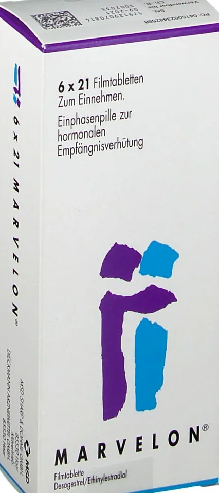 Marvelon, Desogestrel/Ethinylestradiol, Tabletten