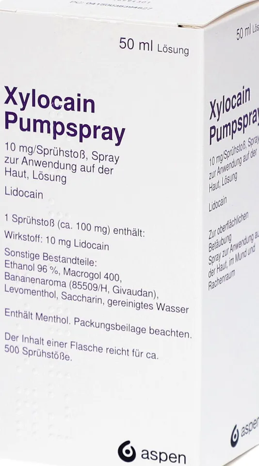 Xylocain, Lidocain, Spray